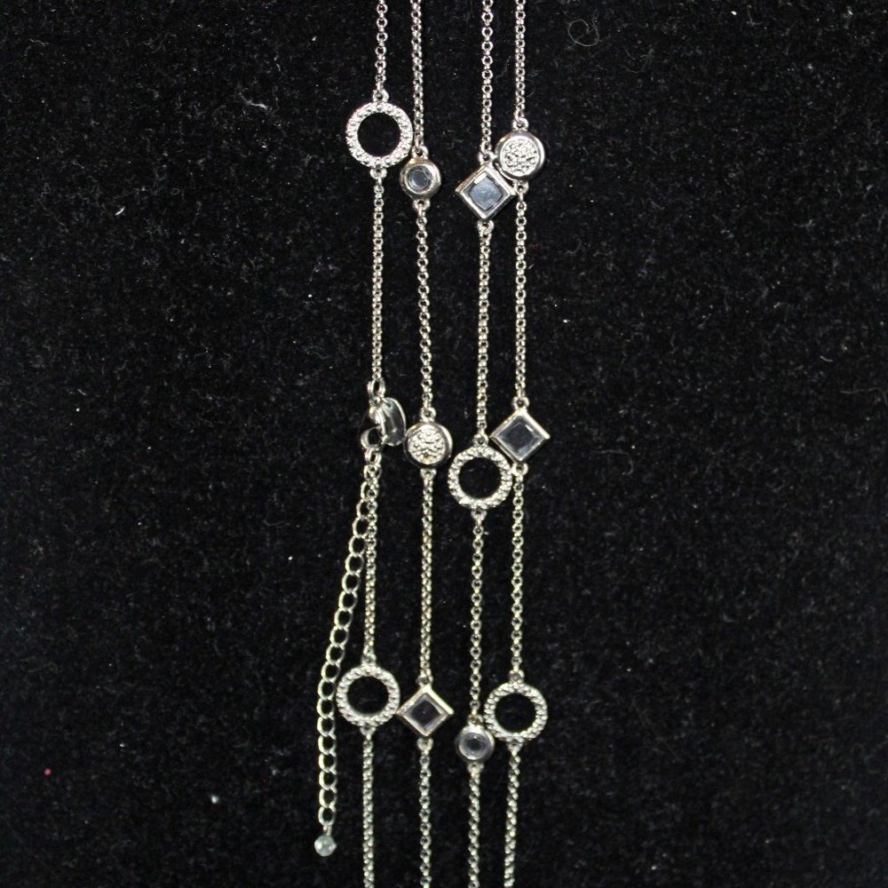Lia Sophia Long Silver Necklace